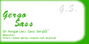 gergo sass business card